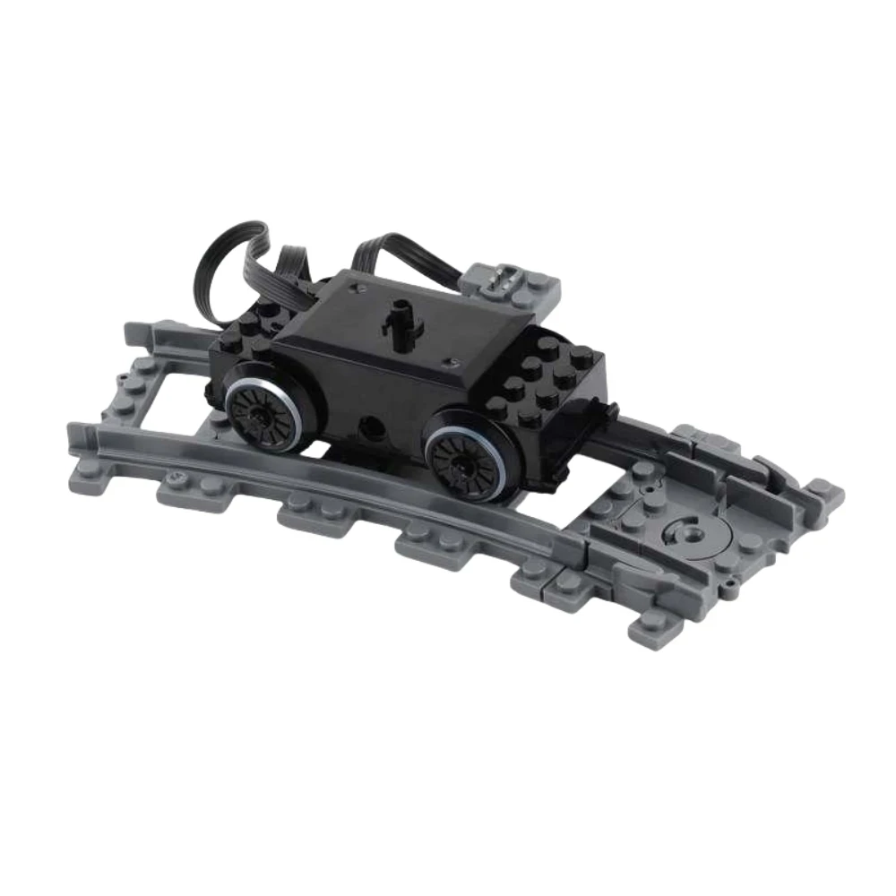 MOC Technische Elektronische Bouwstenen Onderdelen Treinspoor Motor Met Wielas Rubberen Ring Bakstenen DIY Auto voor Legoeds 88002