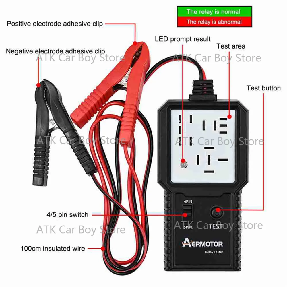 A-E-R automotive relay tester 12V-24V suitable for quickly detecting whether relay working properly market automotive relays