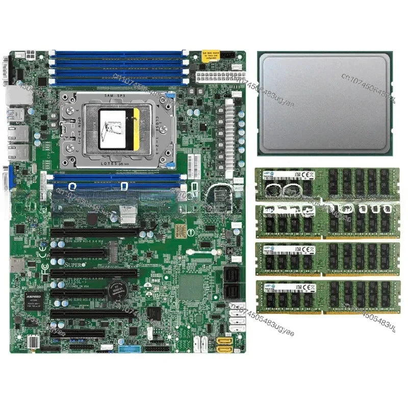 

7551P CPU 32 Cores Processor+ Supermicro H11SSL-i Motherboard Server +4x 32GB 2133P RAM