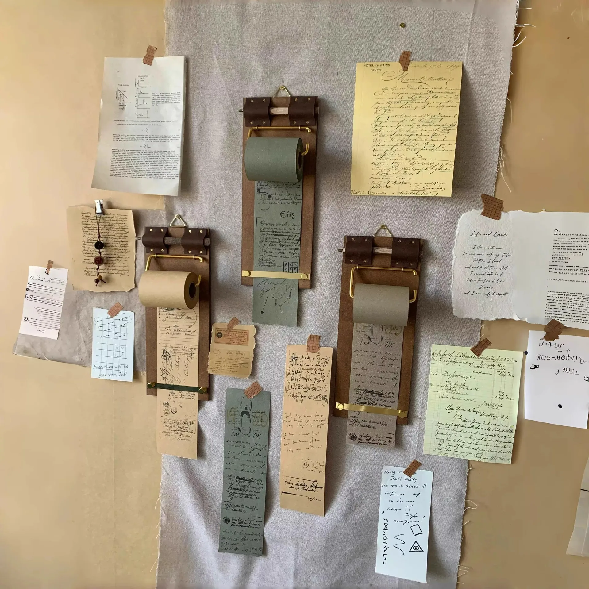 Retro-Notizblock-Board-Clip, abtrennbares Haftnotizpapier, nicht klebendes Papier, kleines handgeschriebenes Bestellmenü – Detail 3