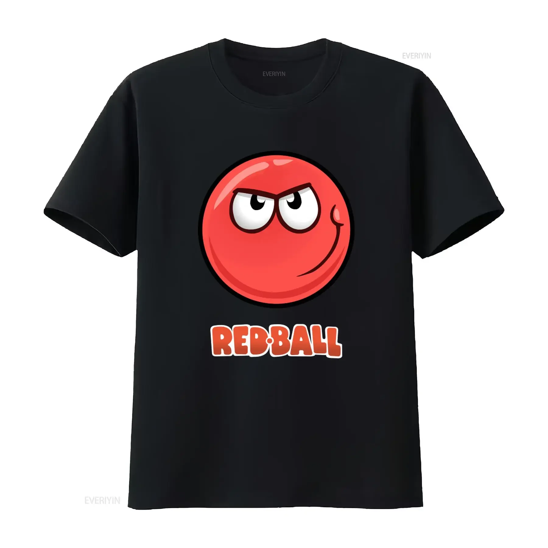 Red Ball Cartoon T shirt for Fans Stylish and Eye catching Design vintage Washed designer clothes homme Slightly graphic