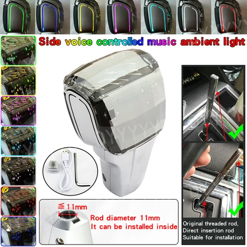 Imagen 2 del producto Perilla de palanca de cambios para Mitsubishi OUTLANDER ASX EX l200 2022, palanca de cambios automática de cuero para coche, cabezal de palanca de cambios, manijas de caja de cambios