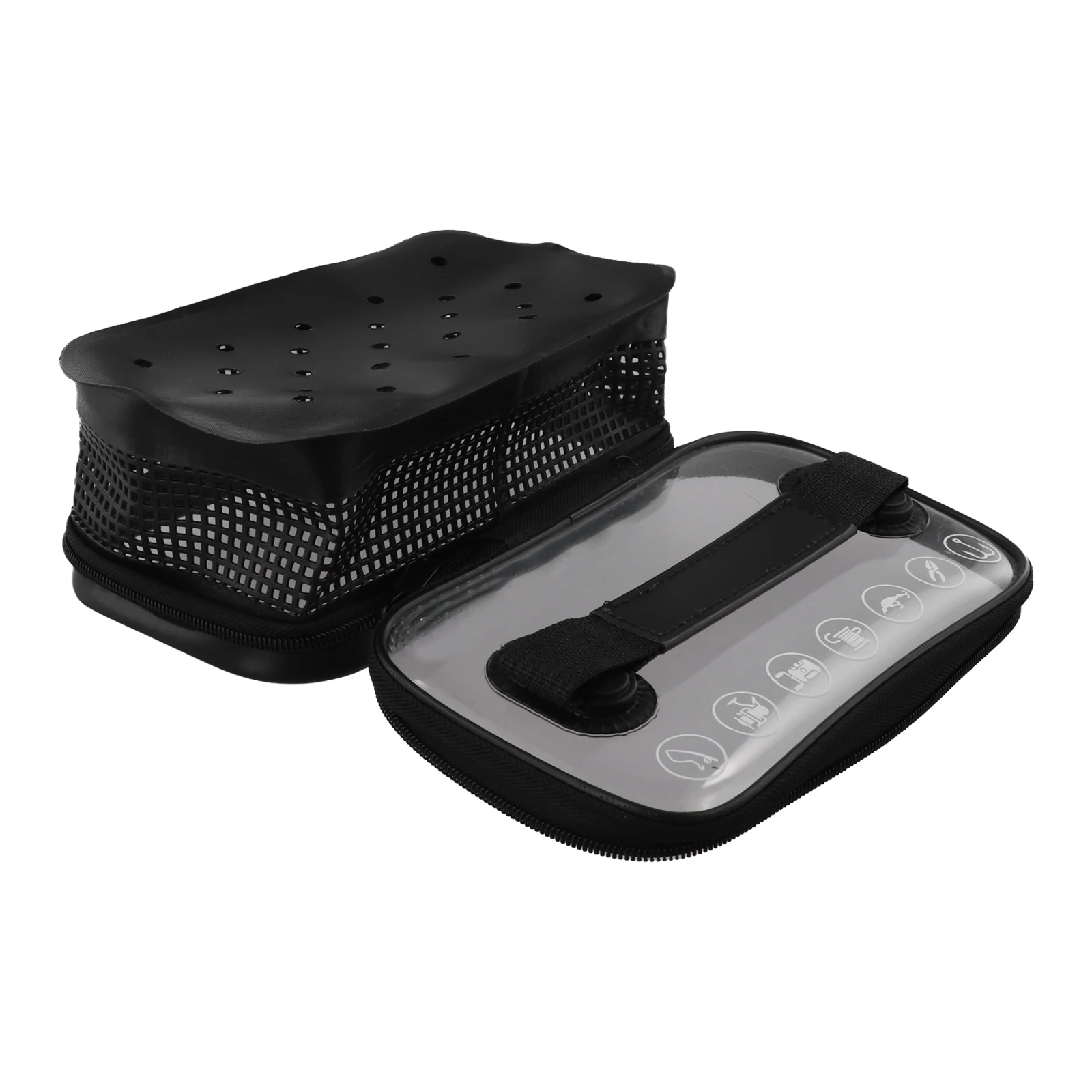 

Сумка-сетка для хранения рыболовных снастей с двойной молнией, портативная пластиковая сумка большой вместимости для рыболовных принадлежностей