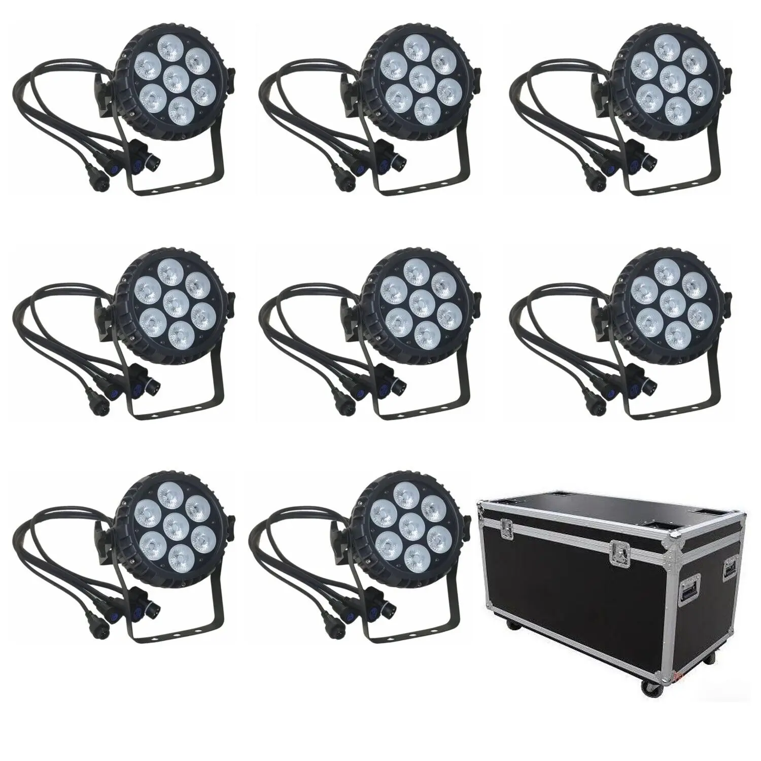 Party Light Dmx 7x18w RGBWAUV 6 in 1 Color Waterproof Uplight Beam Light Led Par Outdoor Effect Light