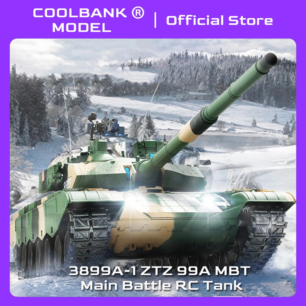 

COOLBANK RC HOBBY 2.4Ghz Henglong 1:16 Scale 7.0 ZTZ 99A MBT RTR RC Tank 3899A-1 Tank Model Military Vehicle Toys Boys Age 14+