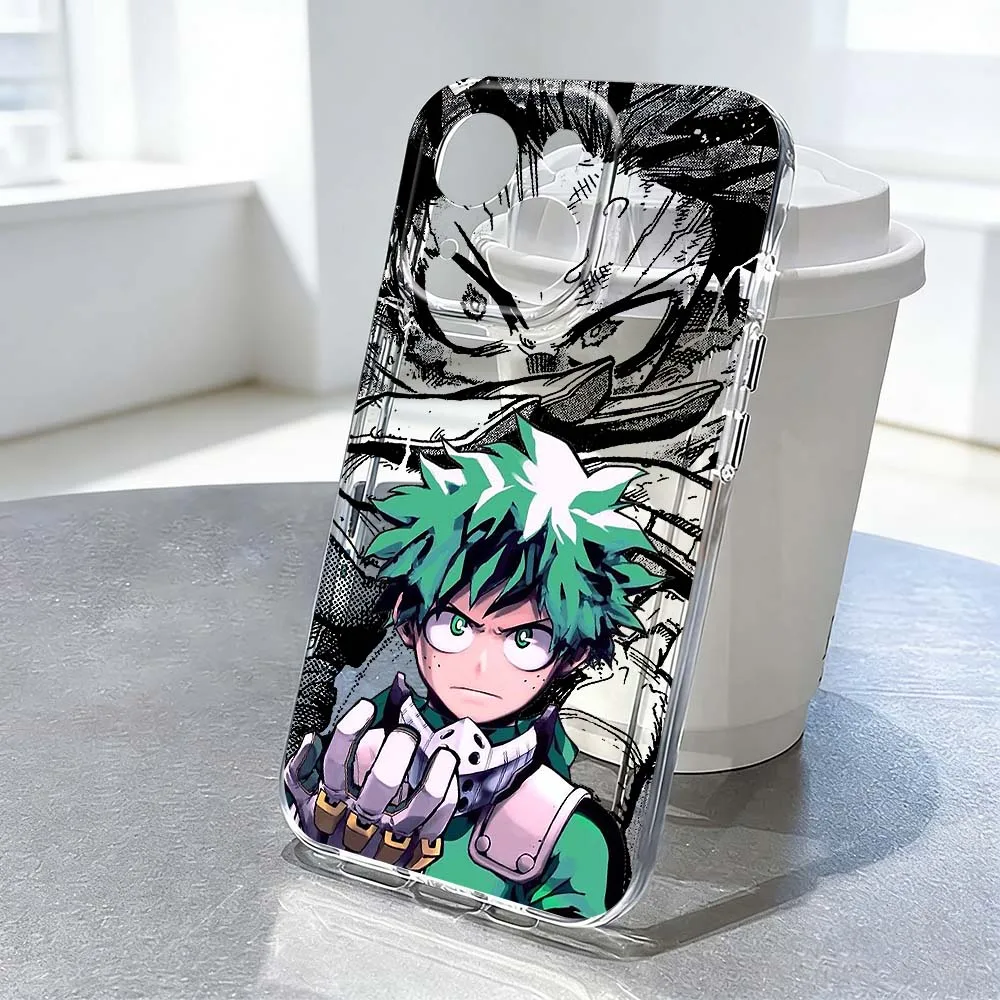 

Anime My Hero Academia Art Phone Case For Apple iPhone 17 Air 16e 16 15 14 13 12 11 Mini Pro Max Plus Transparent Soft Cover