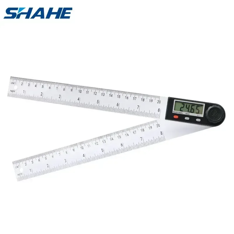 Shahe Digital Protractor Angle Ruler 200mm 8inch Angle Finder Meter Plastic 360 Degree Goniometer Inclinometer Measuring Tool