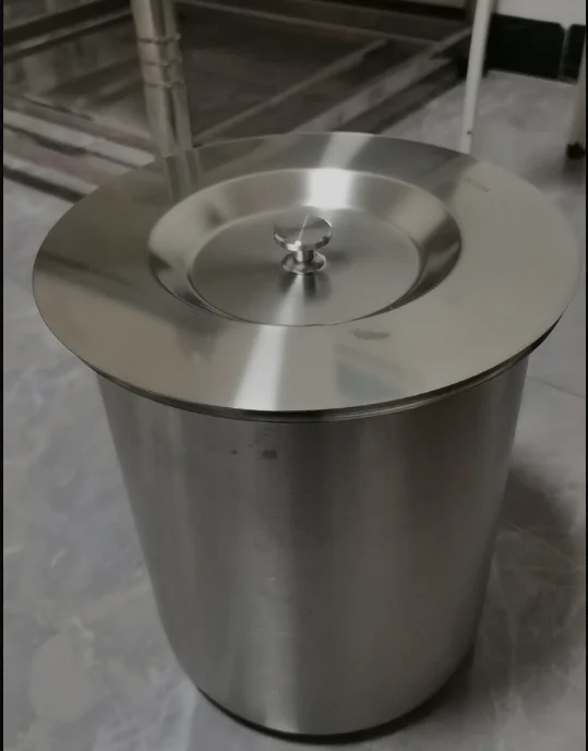 304 stainless steel kitchen countertop built-in trash can cabinet for household classification with a desktop hidden sink