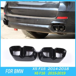 For BMW X5 F15(2014-2018) X6 F16(2015-2019) M Sports Aluminum alloy Car Tail pipes Muffler Exhaust Pipe Output Cover