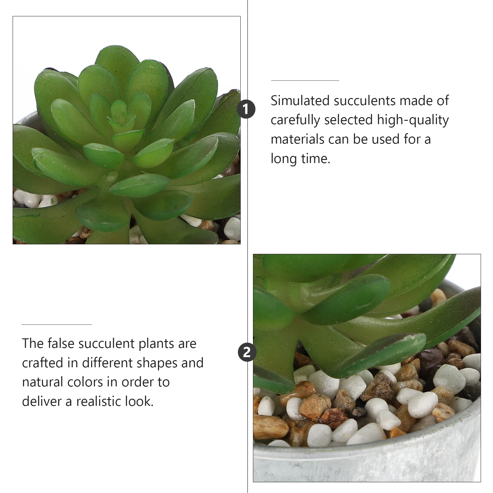 

Artificial Succulent Plants Lifelike Potted Plant nament Home Decor Fake Plastic Greenery Indoor Outdoor Garden Use Planter