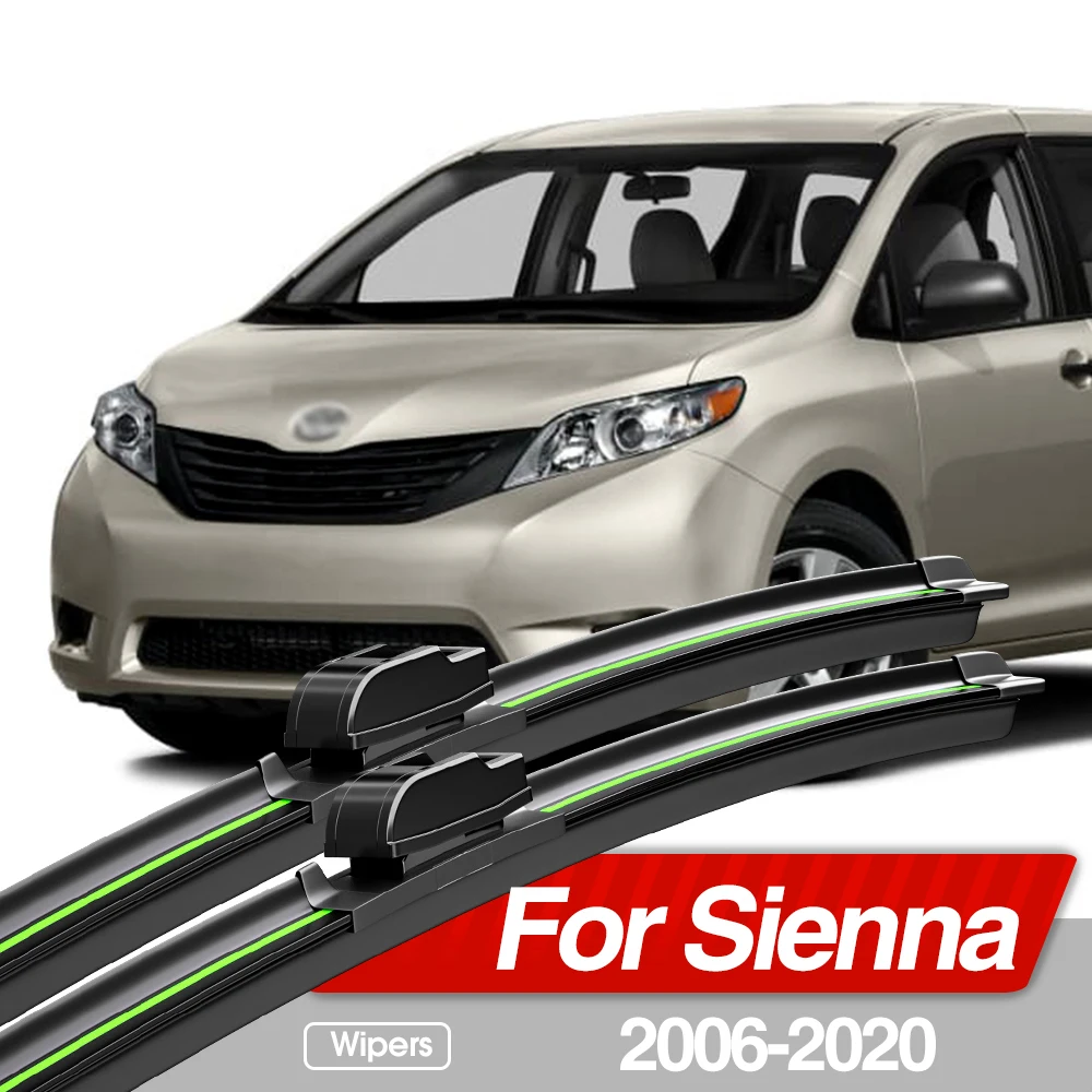 Do Toyota Sienna 2006-2020 Pióra wycieraczek przedniej szyby 2szt Akcesoria do szyb przednich 2007 2010 2011 2014 2016 2018 2019