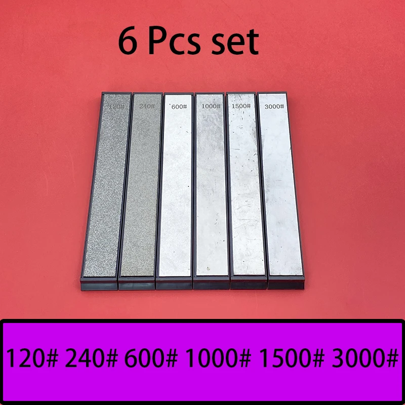 Wearable Diamond Whetstone Fixed Angle Knife Sharpener Sharpening Stone, Grinders, Non-slip Base Set System, Honing Polished, 6P