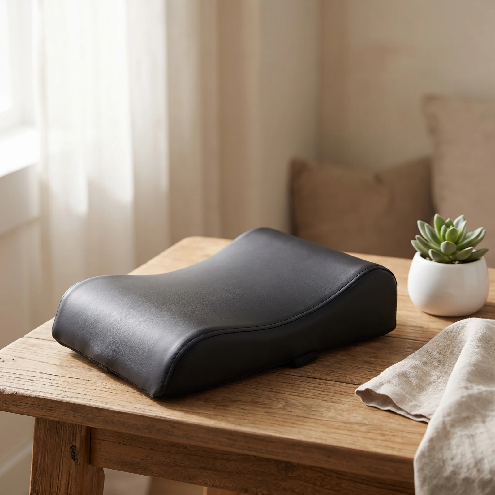 Pilates Reformer Head and Neck Support Pillow Zippered Pilates Cushion with Strap Pillow with Elastic Band Lightweight Compact