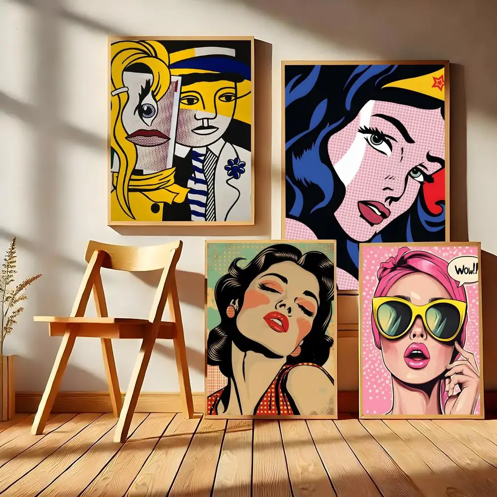 Roy Lichtenstein Study Room Study Area Indoor Use Wipeable Self Adhesive Self Adhesive PVC Poster