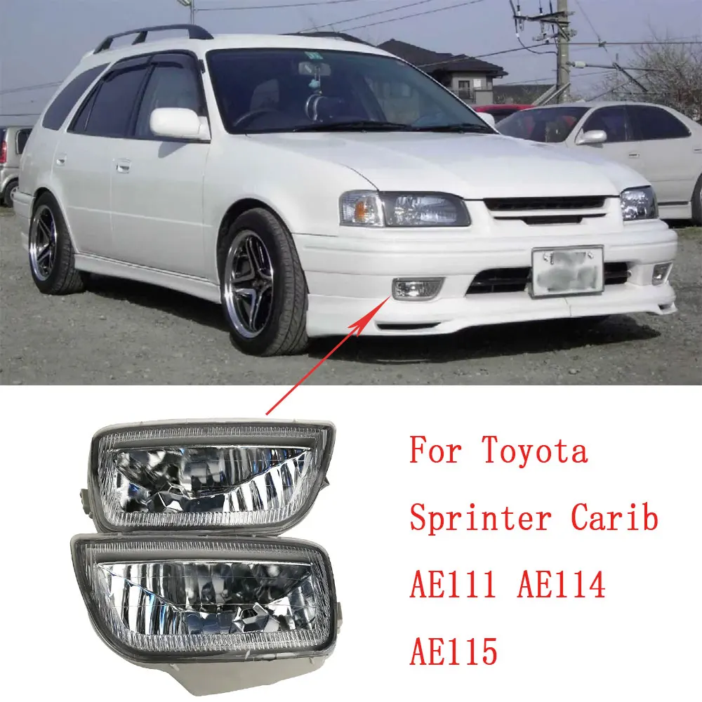 Ein Paar Nebelscheinwerfer Frontstoßstangenleuchte für Toyota Sprinter Carib AE111 AE114 AE115 1999-Frontbalkenleuchte 1999 bis 2001