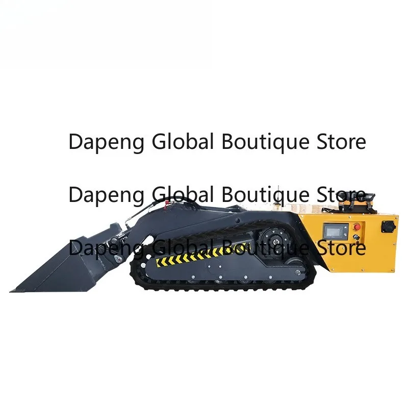 Mini Loader Remote Control Electric Skid Steer Loader With Road Sweeper Attachment for Sale