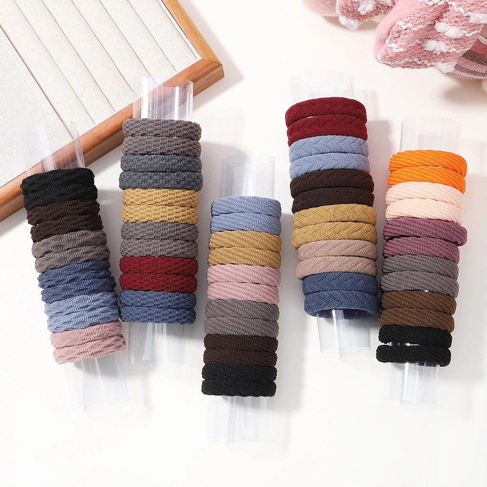 12PCS Basic Hairband Hair Rope for women Thicken Ponytail Holders Rubber Band Elastic Head Tie Woman Girls Hair Accessories