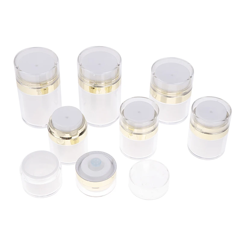 Dispensing Bottle Vacuum Design Cream Bottle Refillable Press Type Moisturizer Pump Dispenser Airless Pump Jar 15g-100g