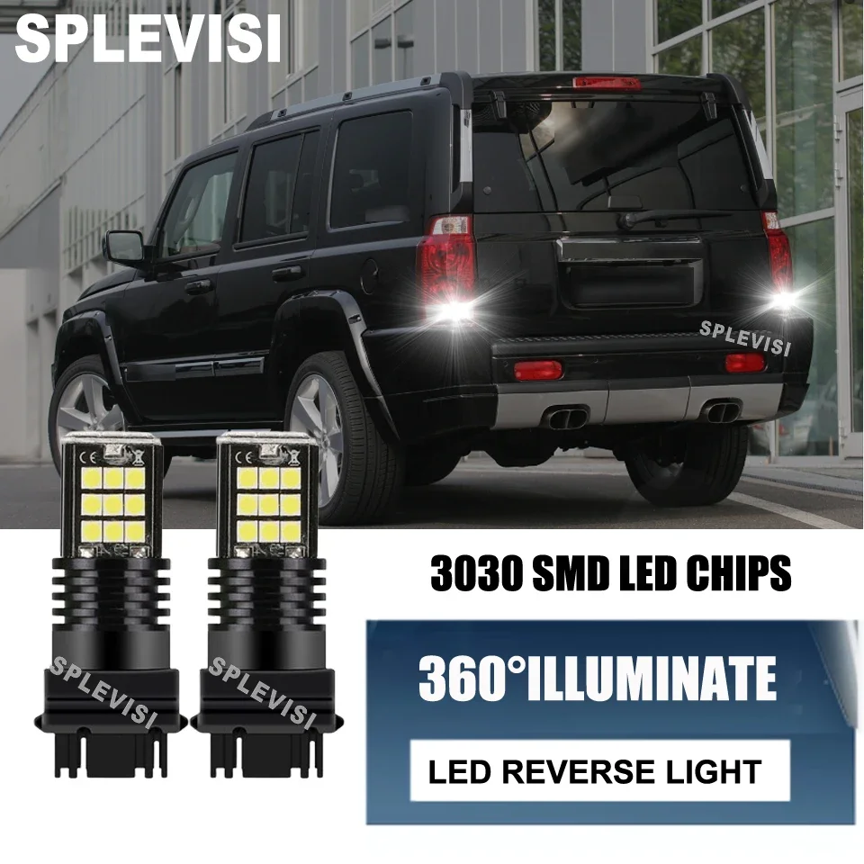 

2x 3156 3157LED Reverse Light 6000-6500K White For Grand Cherokee 2 3 1998-2010 Cherokee XJ 1984-2007 Commander 2005-2010