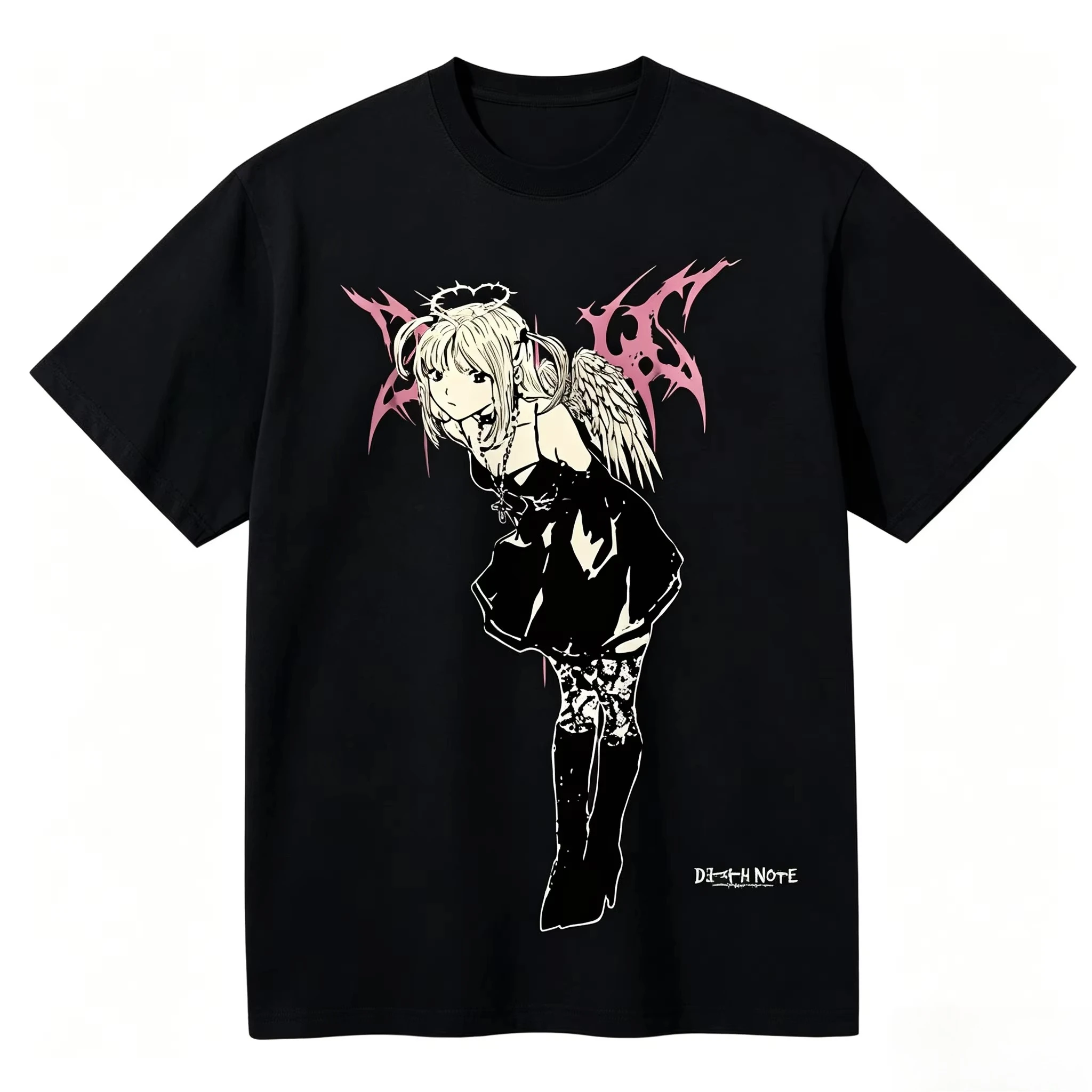 Death Note Anime Graphic Washed Cotton T‑shirt Unisex Personality Oversized Short Sleeve Harajuku Streetwear Casual Tops