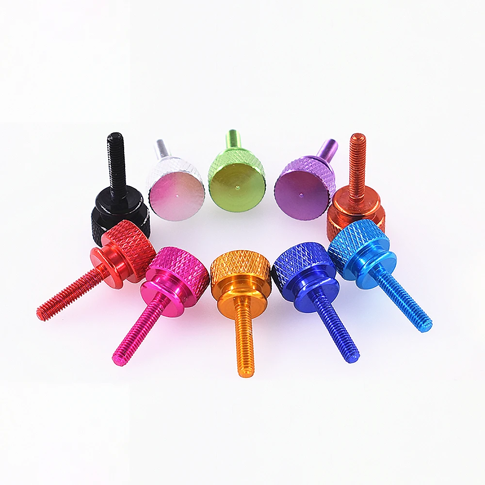 Colourful Thumb Screw M3.5*7/10/12/16/20mm Aluminum Alloy Flat Head Knurled Hand Tighten Bolts Computer Case DIY Parts