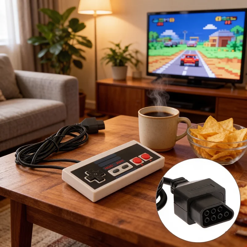 2026 NEW 1Pc Wired Gamepad Joystick Controller for NES FC 8-Bit Mini Retro Game Console Classic Video Game Player Accessory