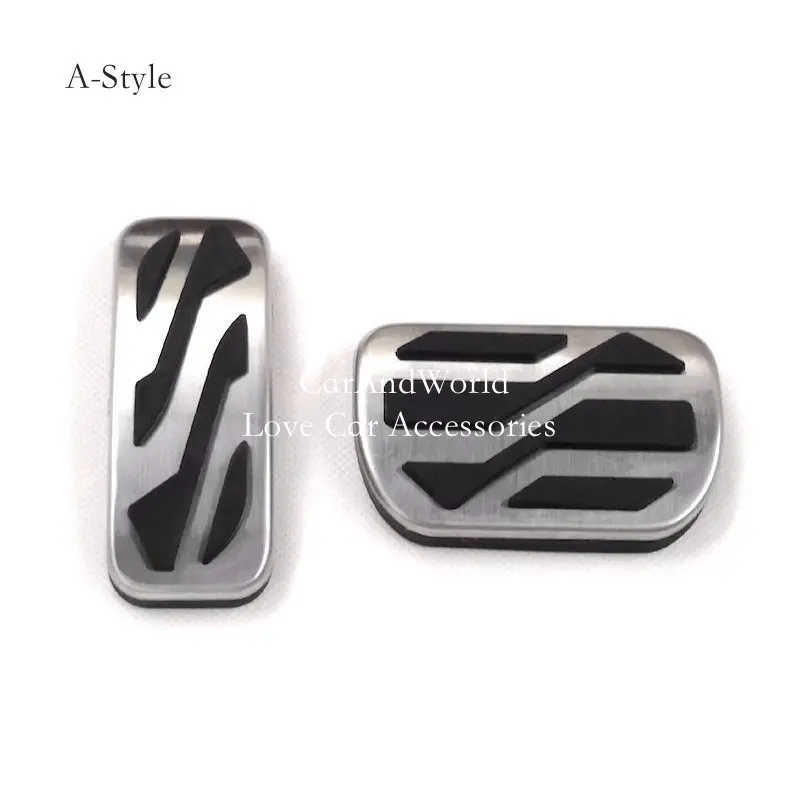 Aluminium Alloy Car AT Foot Rest Pedals Accelerator Gas Pedal Brake Cover Non-slip Pads For Ford Mondeo Fusion 2013-2020