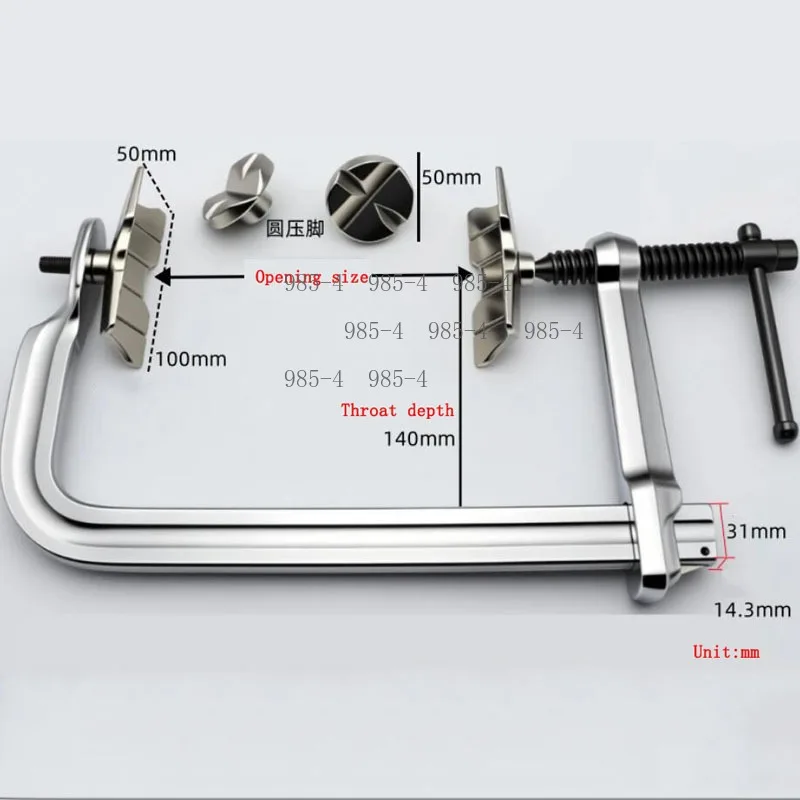 Heavy-duty Pipe Welding Pliers Multipurpose Cylinder Clamp with Quick-change Feet