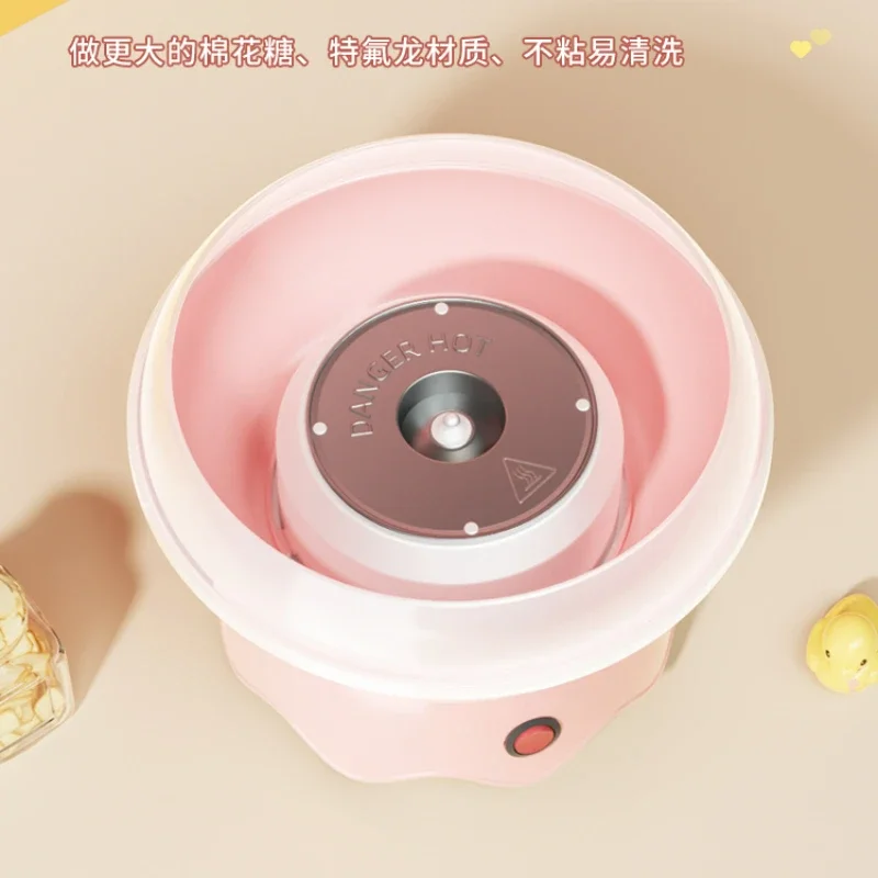 Máquina de algodão doce para crianças, máquina automática de algodão doce artesanal, mini açúcar granulado colorido extravagante