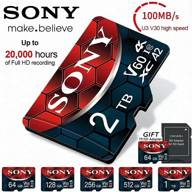 بطاقة ذاكرة SO/NY 2 تيرا بايت 1 تيرا بايت مايكرو SD بطاقة ذاكرة عالية السرعة بطاقات MicroSD صغيرة 512 جيجابايت 256 جيجابايت 128 جيجابايت SD TF بطاقات فلاش لأجهزة الكمبيوتر كاميرا Xiaomi