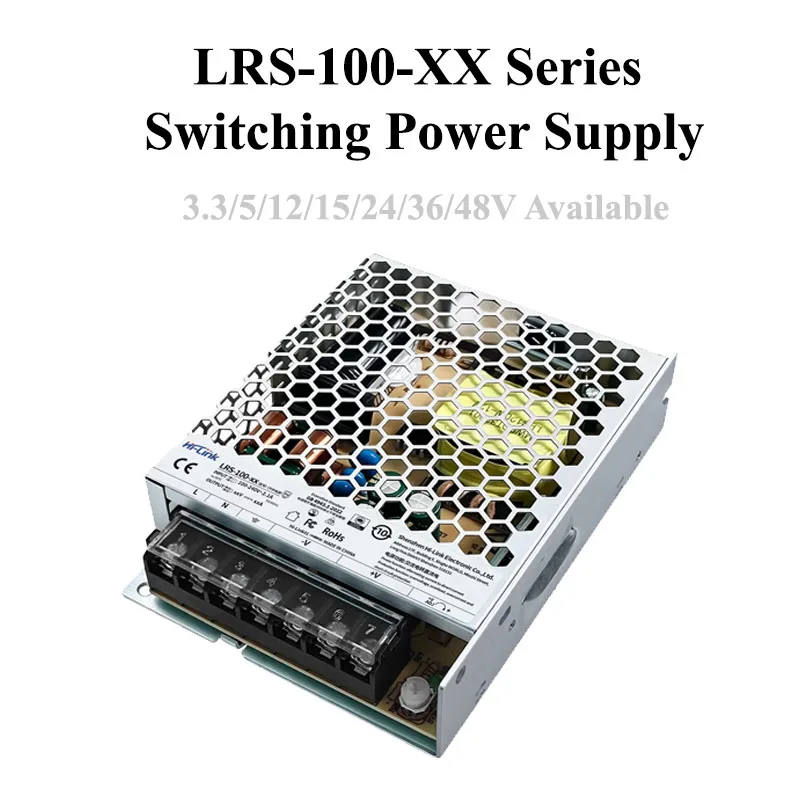 HI‑LINK LRS‑100‑XX Series 100W Switching Power Supply AC‑DC Single Output 5V 12V 24V 48V Industrial SMPS LED Driver Power Adapte
