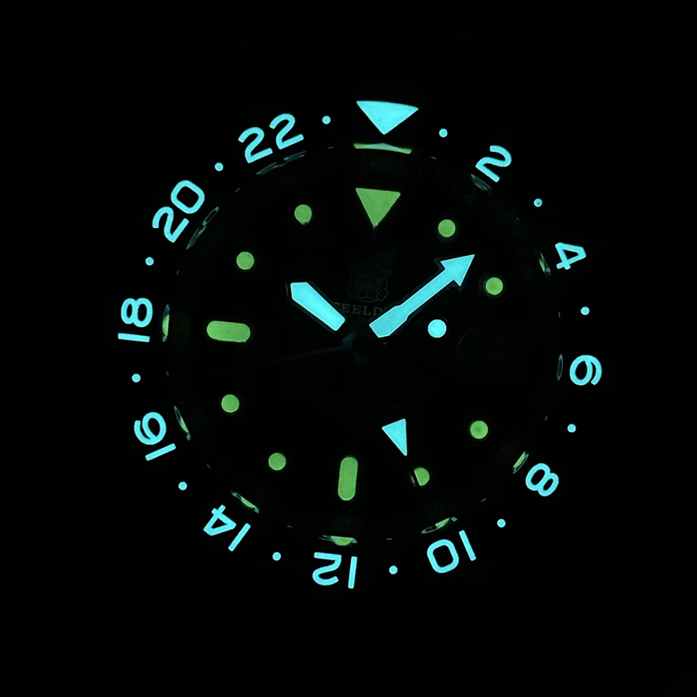 Imagem -02 - Prova Dágua Super Luminous Cerâmica Moldura Dive Relógios Automatic Chronograph Sd1994 200m Nh34 Gmt Nova Chegada à