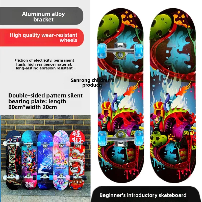 Dek Draagbaar Downhill Beginner All-Terrain Longboard Fiber Carbon Houten Skateboard Kinderen Legering Aluminium Pro Complete Street