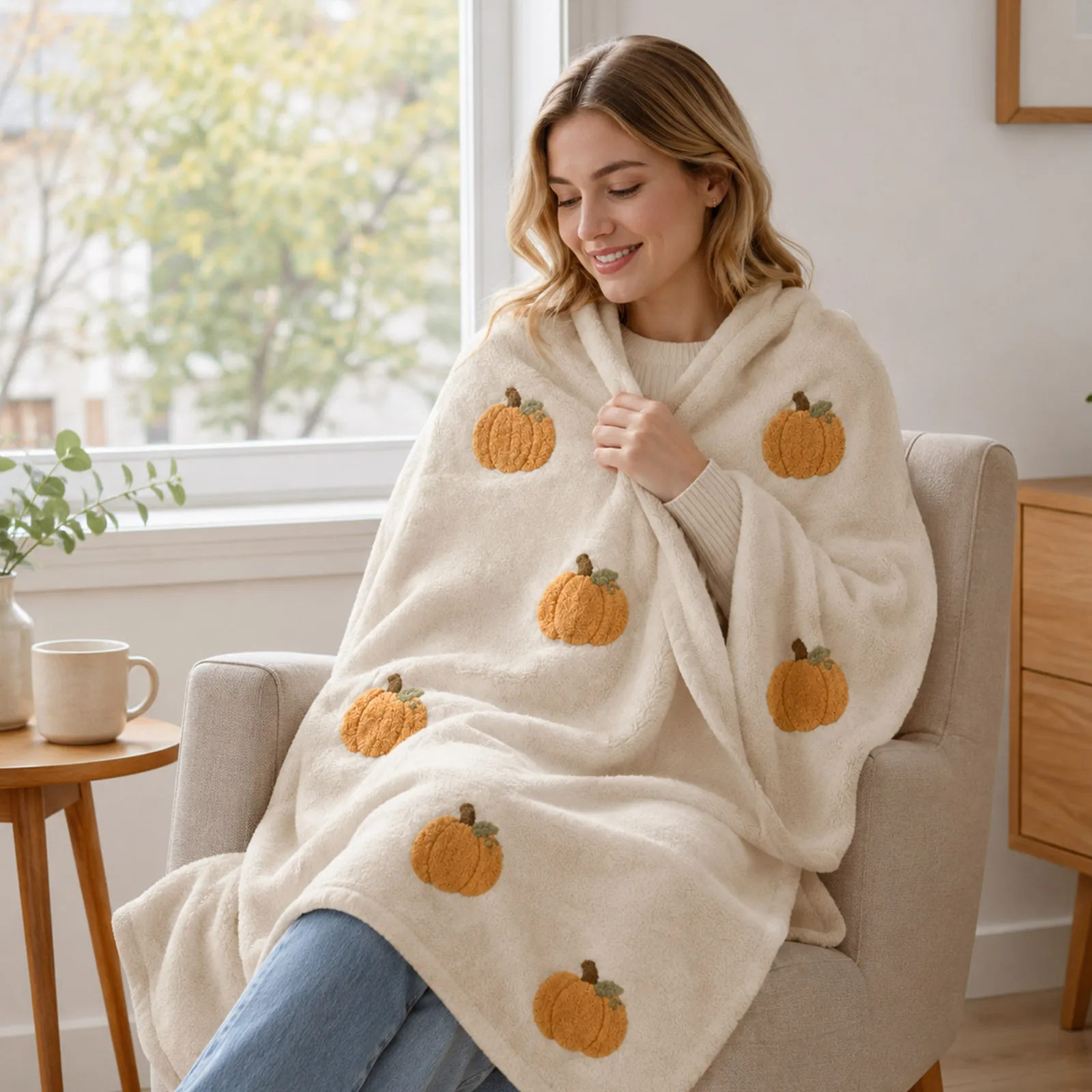 Soft Pumpkin Blanket Trending Cozy Throw Blanket Bestseller Autumn Home Bedding Top Seller Thanksgiving Plush Decor Festival