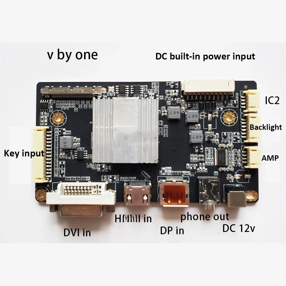 Placa de controlador de pantalla LCD HDMI DP a V by one 4K para tira DVI de 28-110 pulgadas