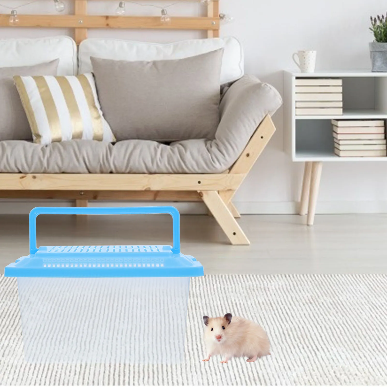 

Transparent Turtle Tank Portable Reptile Habitat Creative Design Non-Toxic Material Ideal for Fish Tortoise Travel Storage Case