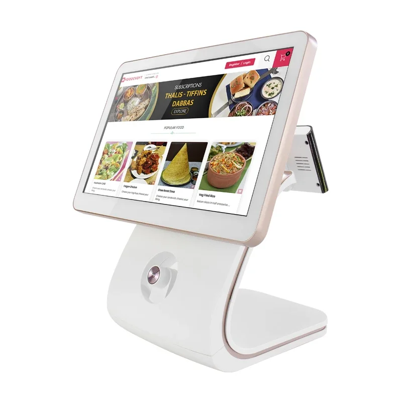 

In stock VFD Optional White POS Fashionable POS Machine Touch Screen POS Systems