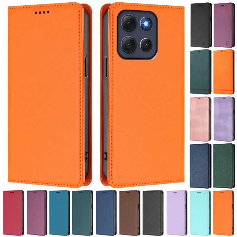 

ME05 кожаный чехол-раскладушка для телефона Motorola Moto G86 Power 5G MotoG86 G 86, противоугонный магнитный откидной чехол, сумки