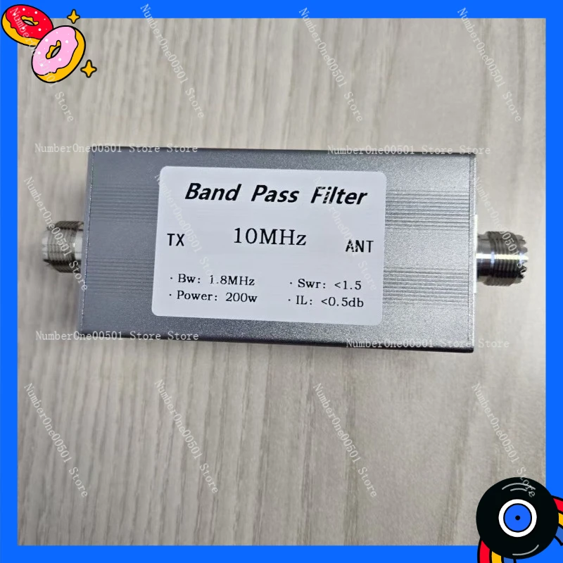 10MHz Bandpass Filter M Female BPF Bandwidth 1.8MHz Anti-Interference Suppression Harmonic 200w