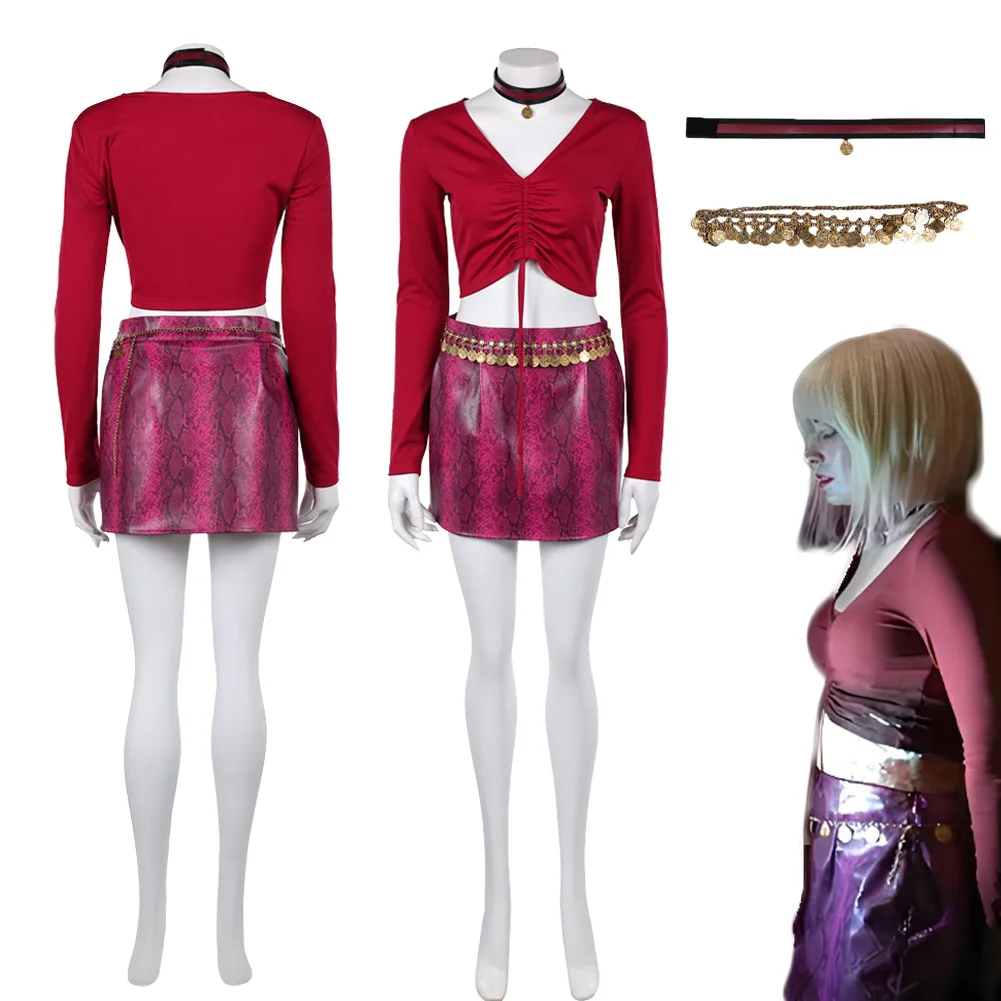 

Костюм для косплея Мэри Хилл из фильма «Возвращение» 2026 года: красное платье, юбка, топ, ожерелье. Наряд для Хэллоуина, ролевых игр, карнавала, вечеринки.