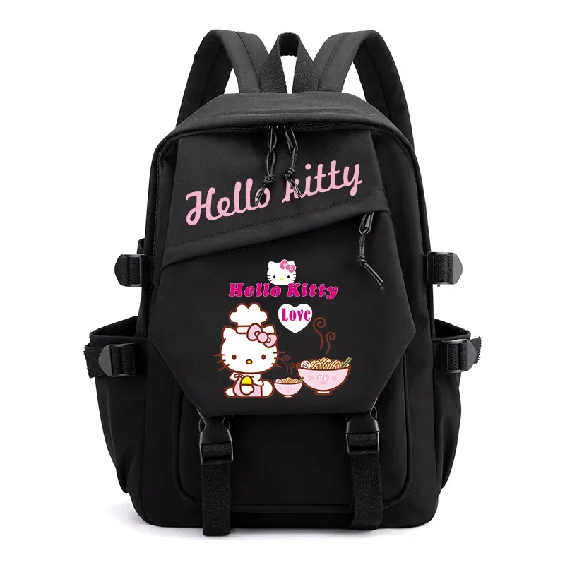 Sanrio Hellokitty Nieuwe Student Schooltas Bedrukt Schattige Cartoon Lichtgewicht En Grote Capaciteit Computer Canvas Rugzak