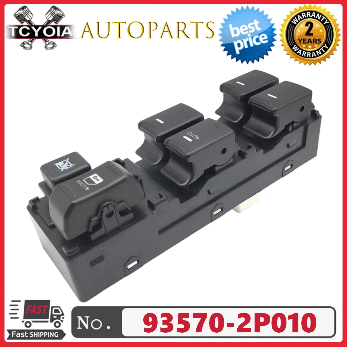 

Автомобильный электрический переключатель управления боковым стеклом, кнопка стеклоподъемника 93570-2P010 для Kia SUV Sorenta 2009-2014