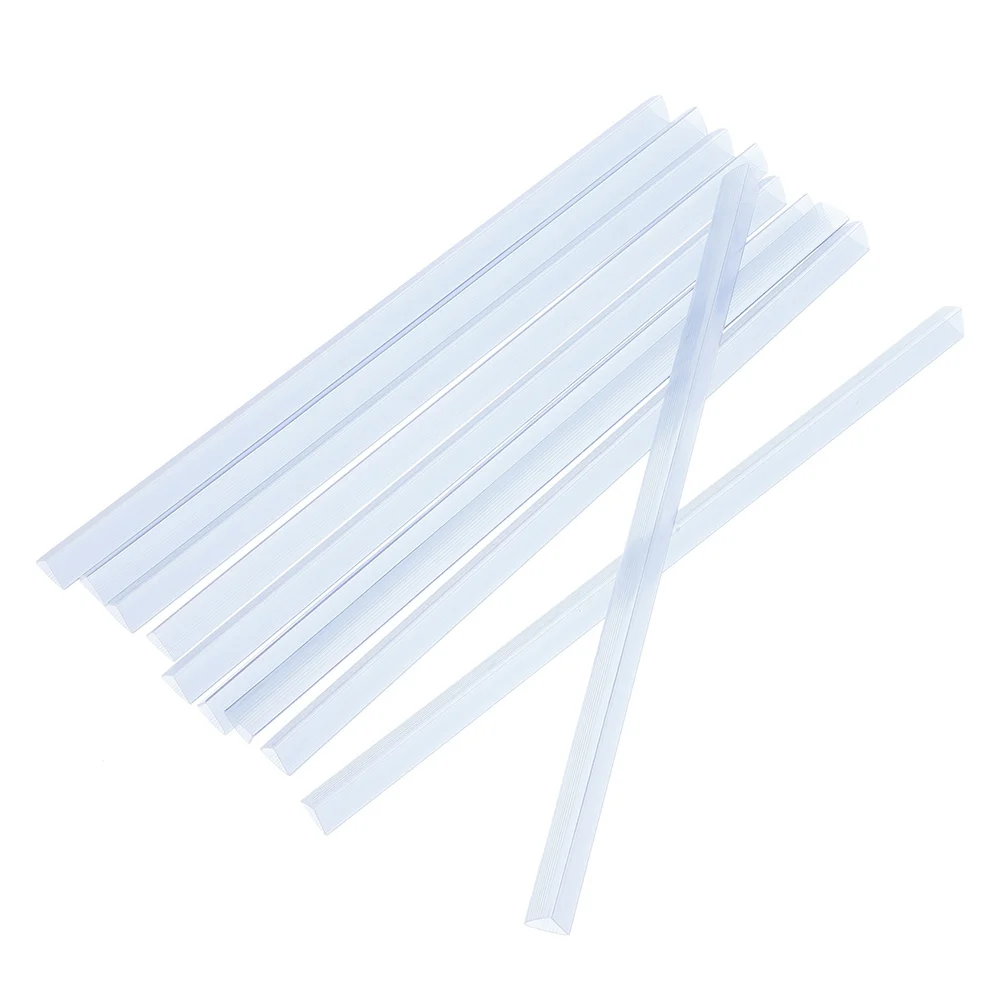 

10pcs Transparent Pull Rod Clips A4 310mm 15mm White Office School Supplies Slide Binders Document Organization Plastic Spine
