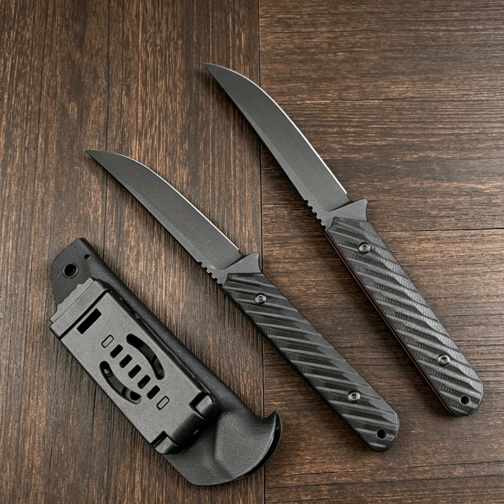 

Portable Practical Straight Knife with K Sheath G10 Handle Camping Emergency Rescue Knife EDC Tool Cutting Knife Adventure Knife