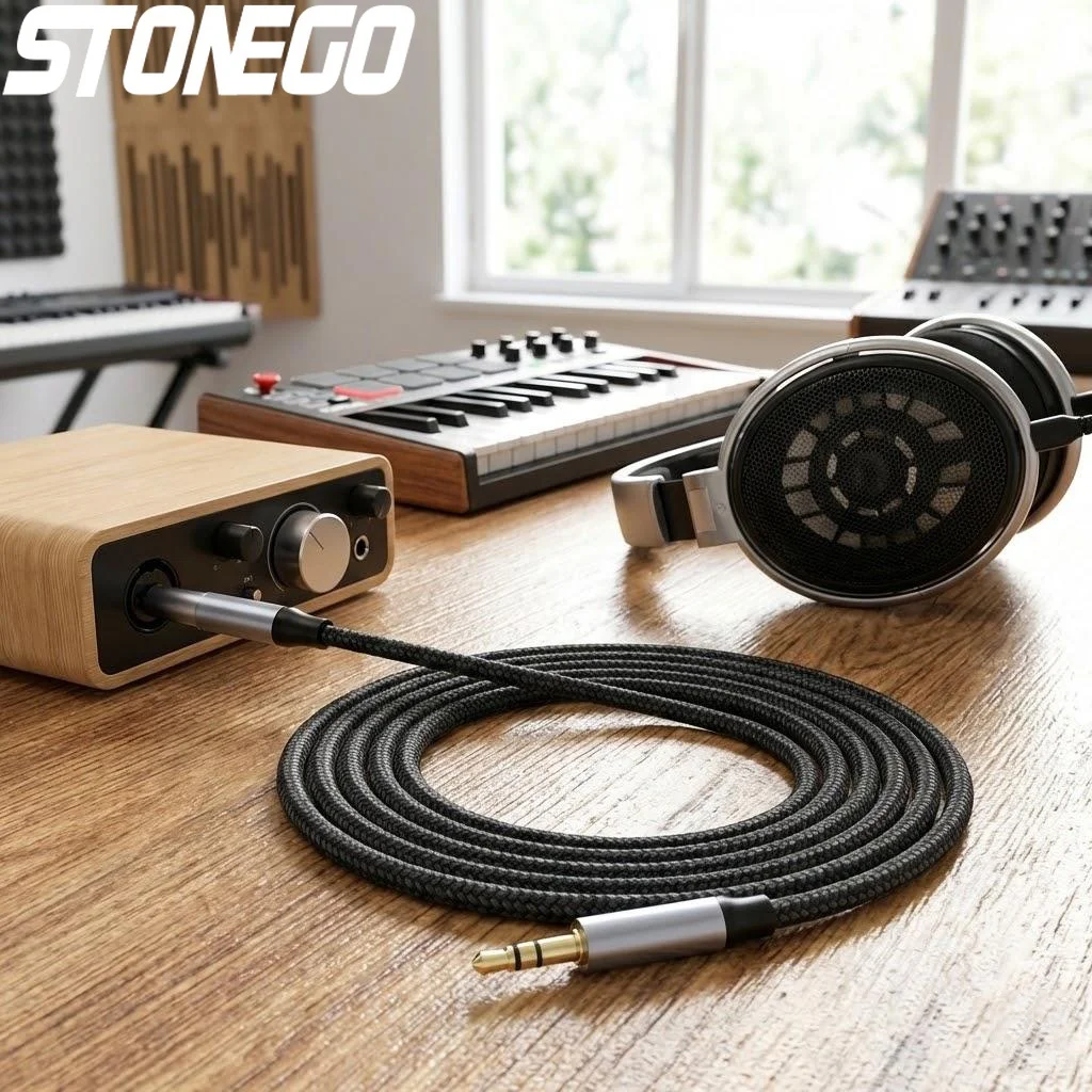 Nylon Braided USB C to 3.5mm Audio Cable Adapter Car Headphone Extension Cable for Music Enjoyment Portable Durable