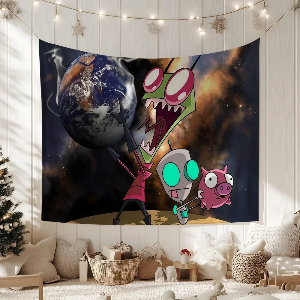 Anime I-Invader Z-Zim flag Decorative Banners Suitable For Outdoor Camping Family Parties And Garden Walls Gift