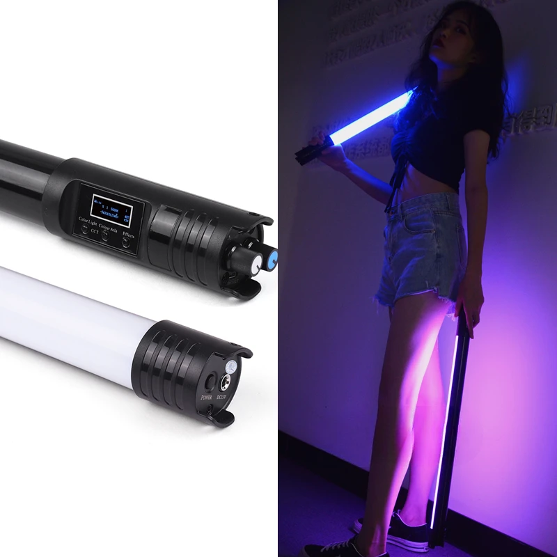 Yidoblo 2ft LT-RGB2 LED RGB Colorful Tube Photography Fill-in Light Lamp 2800k-9999k Music Video Production Light with Effects