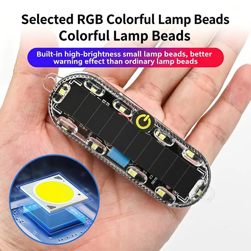Energy Saving Solar Flashing Warning Light LED Strobe with Long Lifespan for Driveway Security Industrial Sites