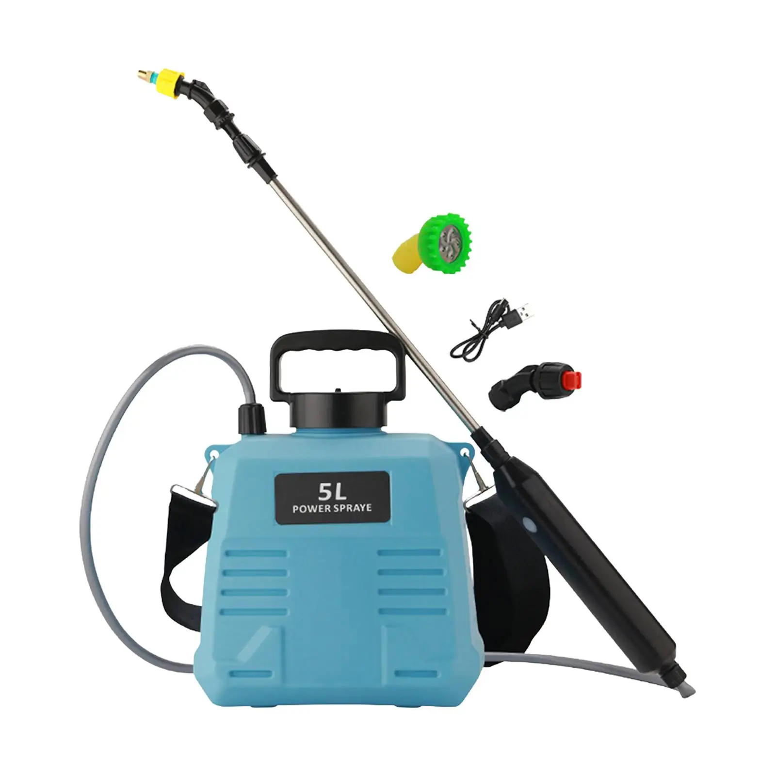Electric Sprayer Plastic Telescopic Garden Watering Device Portable Garden Sprayer for Outdoor Lawn Irrigation