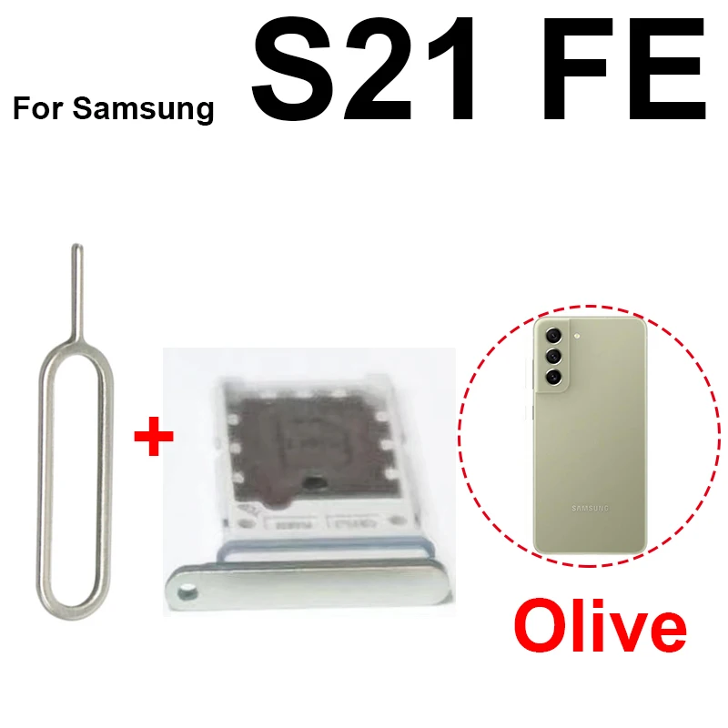 Sim Card Tray For Samsung S21 S21 Plus S21 Ultra S21FE G990 G990B/N Dual Sim Card Slot Tray Holder Sim Card Reader Parts